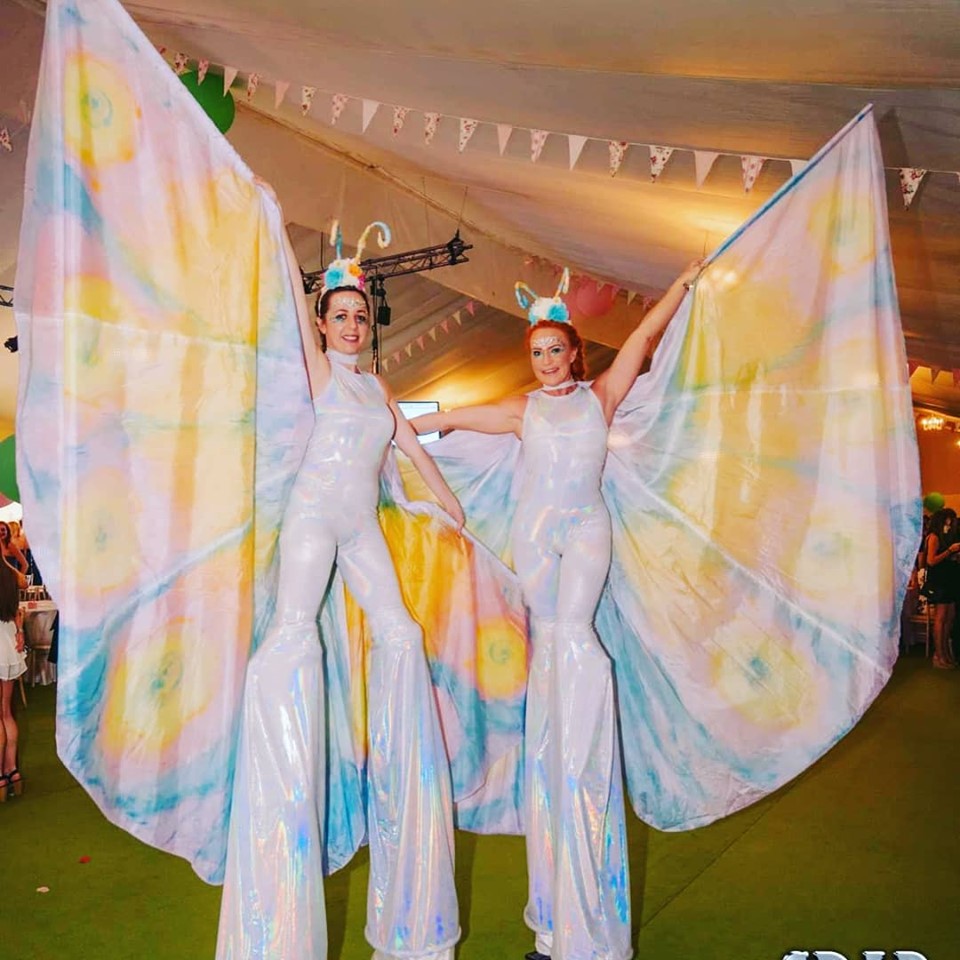 Butterfly Easter stilts